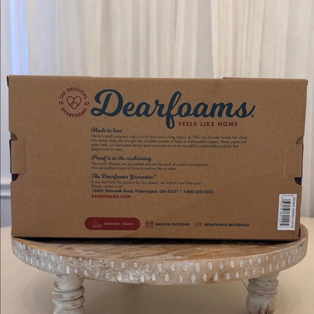 Dearfoams The Original Brown and Cream Men's Slippers